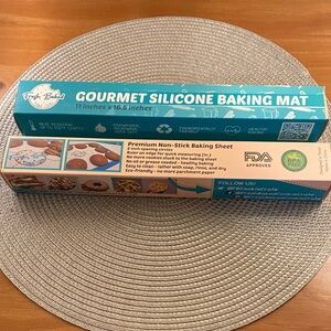 Set of 2 Blue Silicone Baking Mats